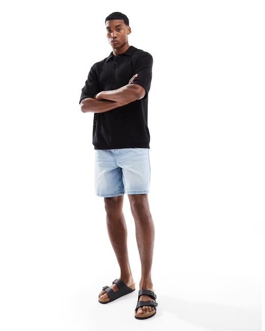 Jack & Jones Gehaakte Polo in het Blue voor heren