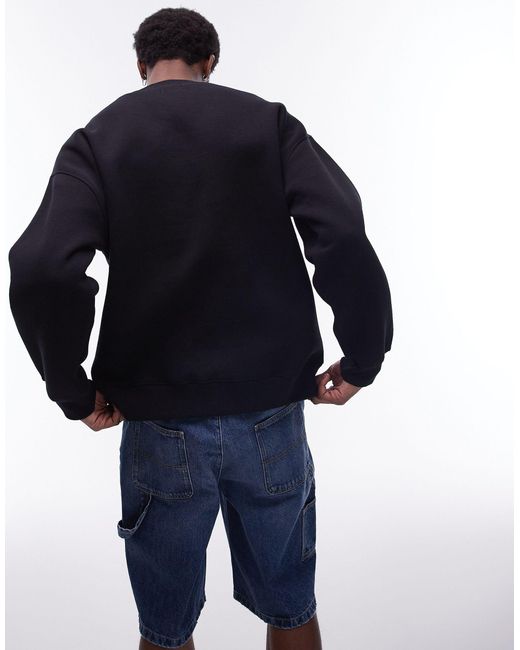 Topman – oversize-sweatshirt in Blue für Herren