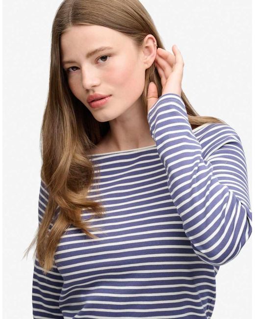 Superdry Blue Bardot Off Shoulder Top
