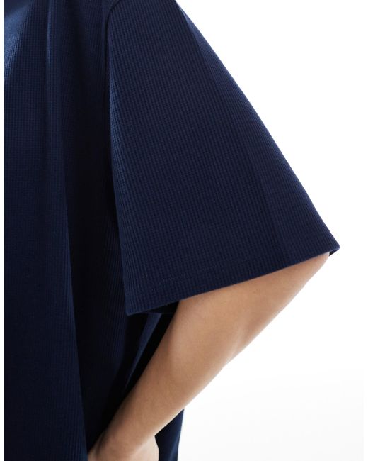 ASOS Blue – schweres oversize-t-shirt