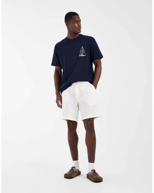 Tommy Hilfiger Blue Linen Shorts for men