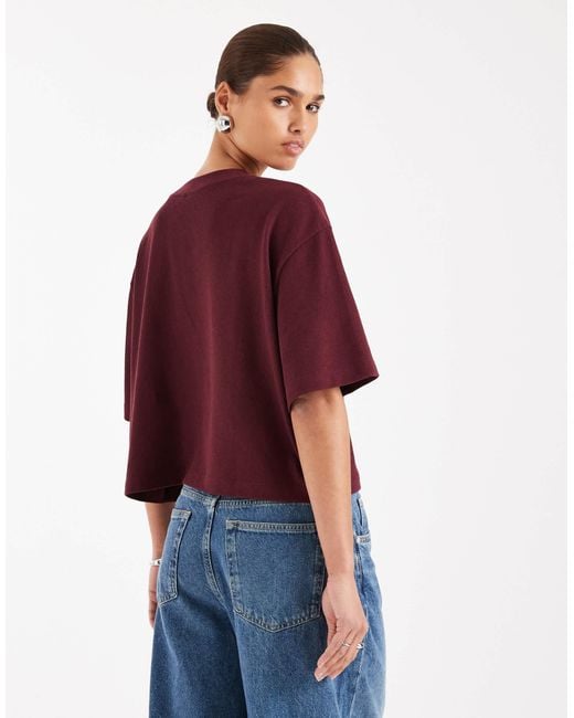 ASOS Textured Jersey Boxy Crop T-Shirt