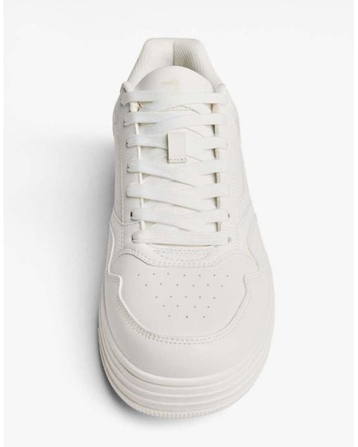 Bershka White Basic Street Trainers for men