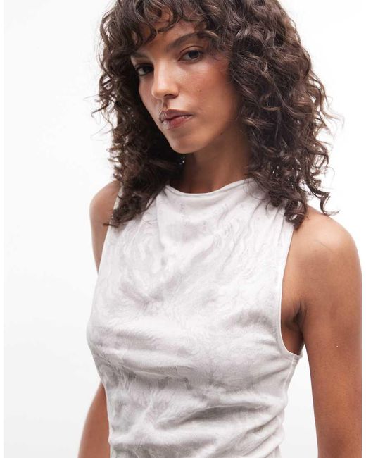 Weekday White Tank Top With Mystical Horse Graphic Print