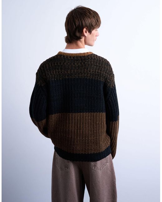Topman – oversize-pullover in Black für Herren