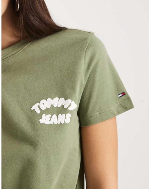 Tommy Hilfiger Green Bubble Logo T-shirt