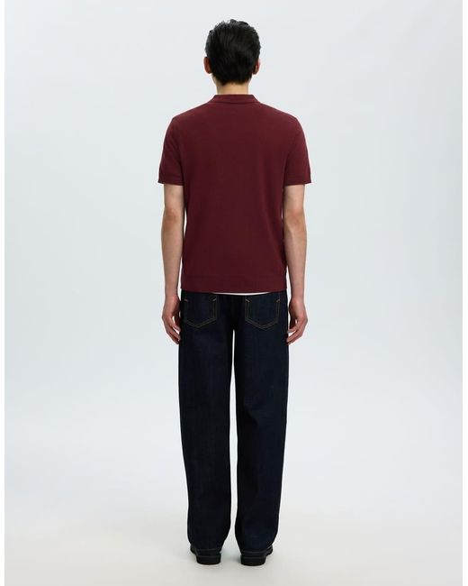 SELECTED Red Polo Shirt for men