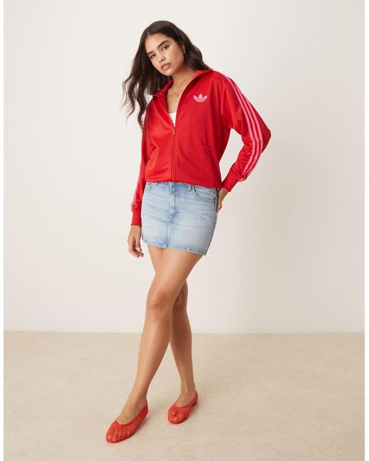 Chaqueta De Chándal Roja Y Rosa Firebird Loose De -Rojo Adidas Originals de color Red