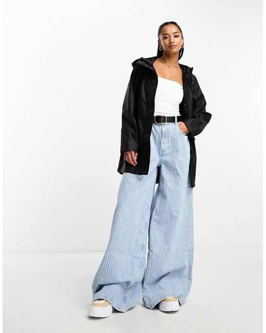 Vero Moda Black Raincoat With Hood