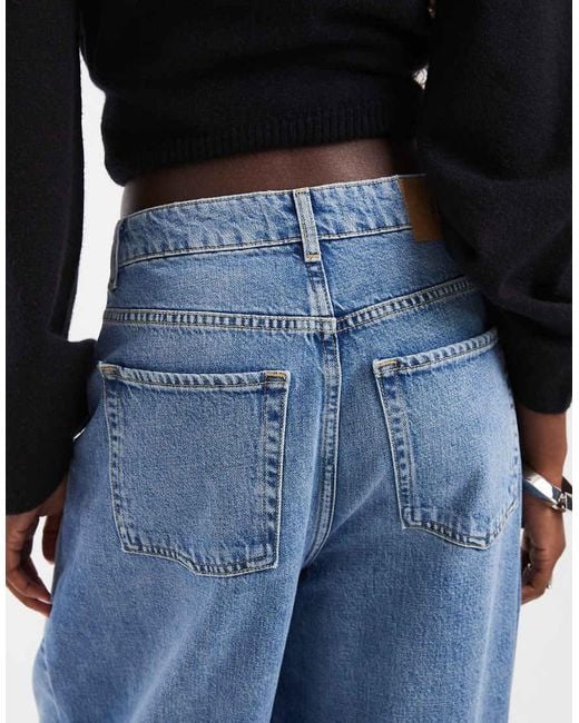 JJXX Blue Sacai baggy Barrel Pleated Jeans