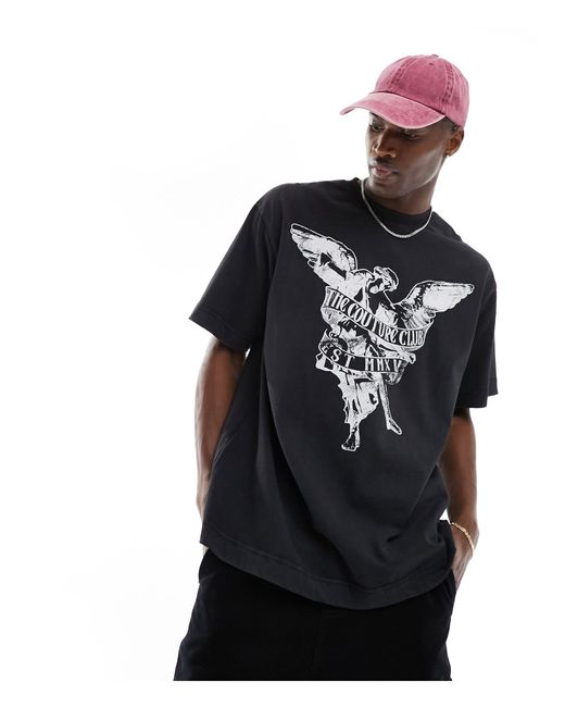 The Couture Club Black Angel Front T-shirt for men