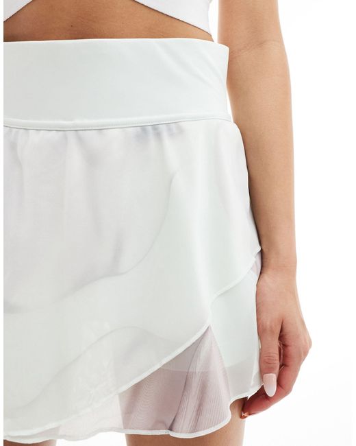 Adidas Originals White Adidas Tennis Aeroready Pro Print Skirt