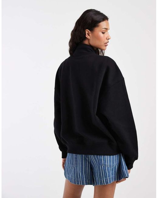 Dickies Black Oakport 1/4 Zip Sweatshirt