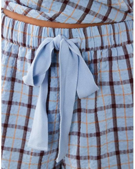 ASOS Blue Tie Waist Pocket Detail Shorts