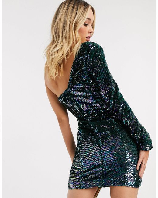Lavish Alice Velvet Sequin One Shoulder Dress in Green | Lyst UK Lavish Alice Velvet Sequin One Shoulder Dress in Green | Lyst UK