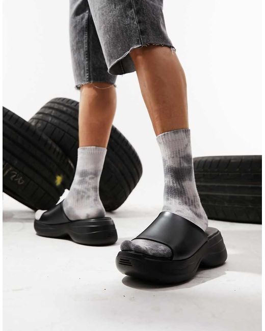 Sandali Neri Con Suola Spessa di ASOS in Black da Uomo