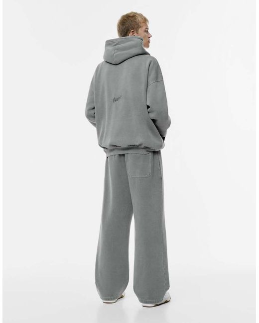 Pull&Bear Gray Skater Tracksuit Bottoms for men