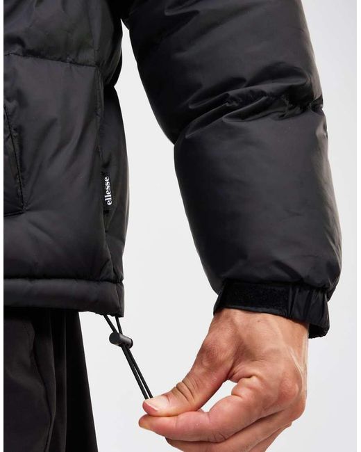 Ellesse Black Dappiani Long Sleeve Padded Jacket for men