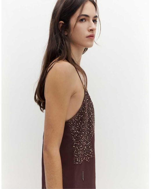 Pull&Bear Red Sequin Strappy Dress