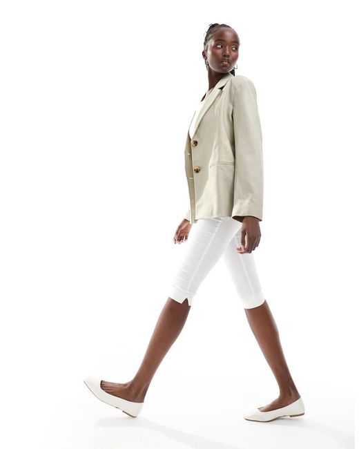 Collusion White Relaxed Oversized Blazer