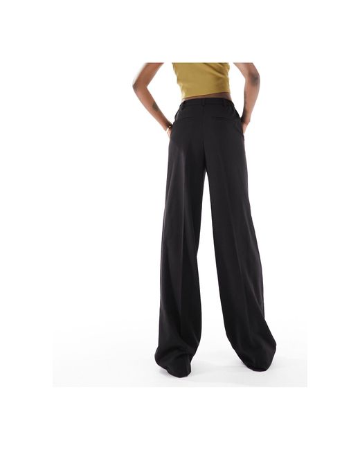 Pieces Black Tailored Wide Leg Trousers