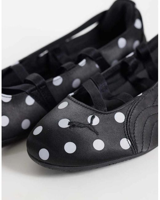 PUMA Black Speedcat Polka Dot Ballet Flats
