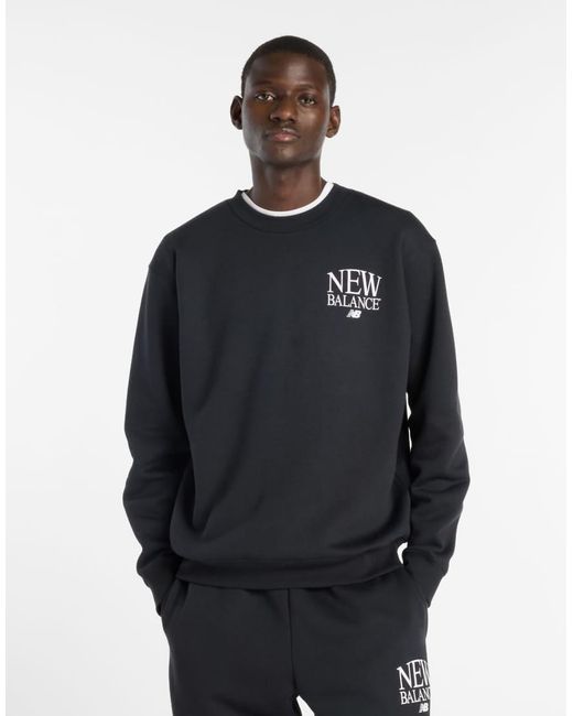 New Balance Blue Reimagined Fleece Crew for men