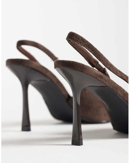SIMMI Brown Simmi London Inara Slingback Heeled Shoes