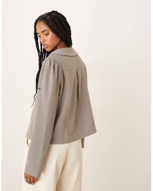 Glamorous Gray Crop Smock Pea Style Coat
