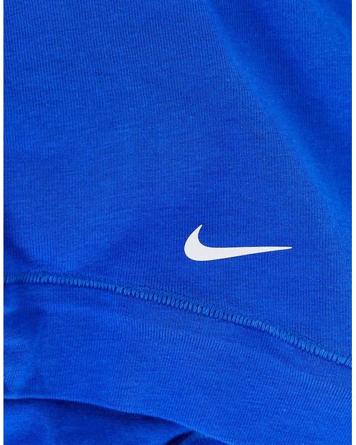 Nike Blue 3 Pack Cotton Stretch Trunks for men