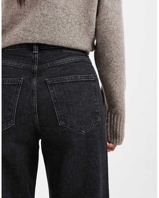 Only Petite Gray Juicy High Waisted Wide Leg Jeans