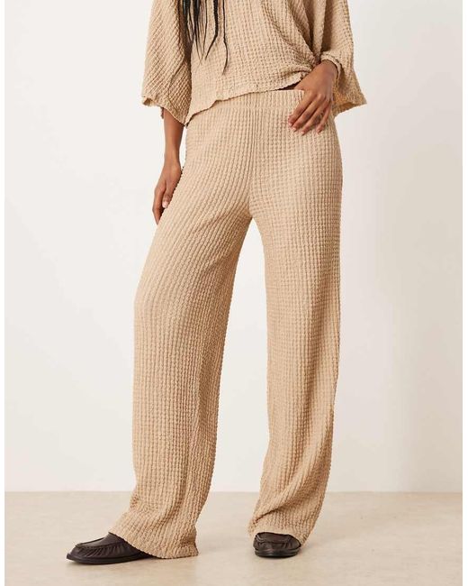 ASOS Broek Met Wijde Pijpen En Textuur in het Natural