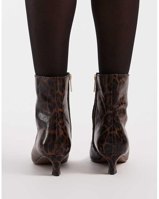 Schuh Enkellaarzen Met Kittenhak in het Blue