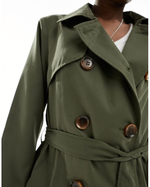 ONLY Green Trench Coat
