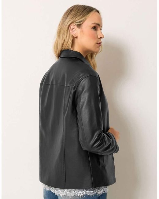Long Tall Sally Black Faux Leather Zip Jacket