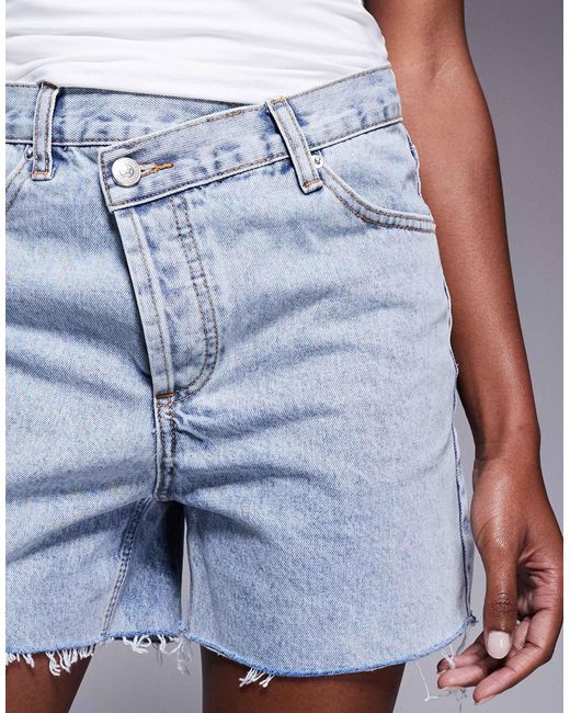 Princess Polly Multicolor Asymmetric Waist Denim Shorts