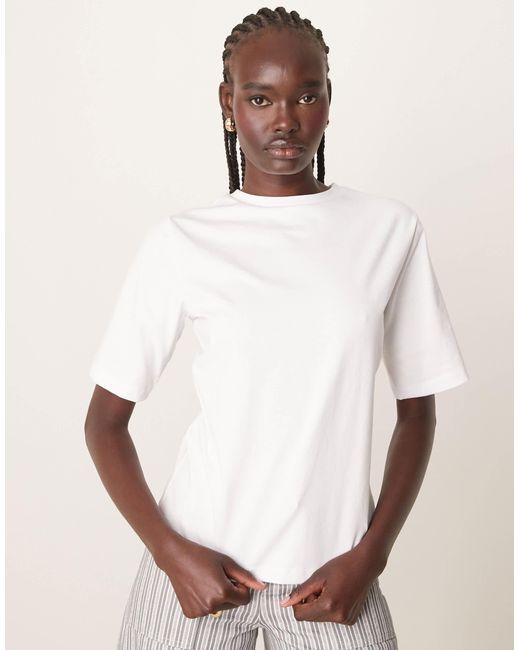 ASOS Natural Oversized Tee With Drawstring Back Detail