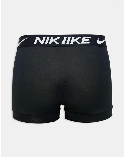 Nike Blue Dri-fit Essential Microfibre 3 Pack Of Long Trunks for men