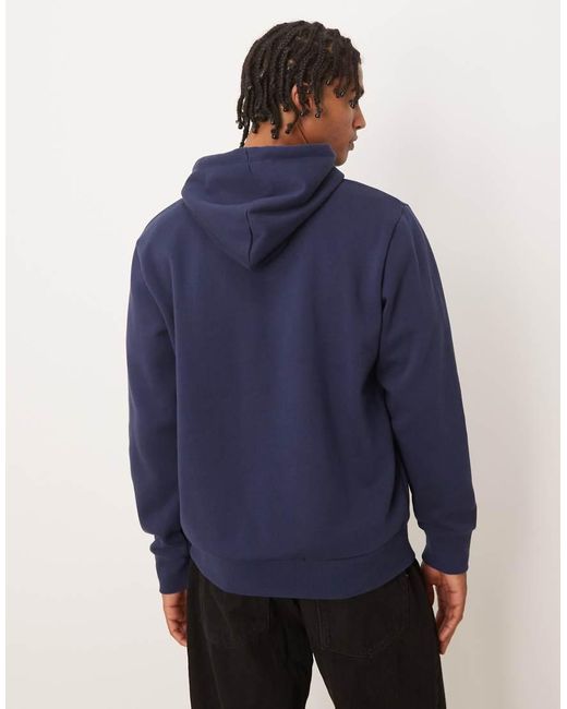 Felpa Blu Peacoat Con Cappuccio E Logo A Strati di Timberland in Blue da Uomo