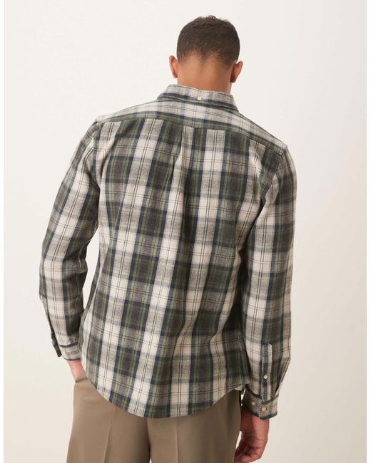 Barbour Brown Sillwith Tailored Checked Shirt for men