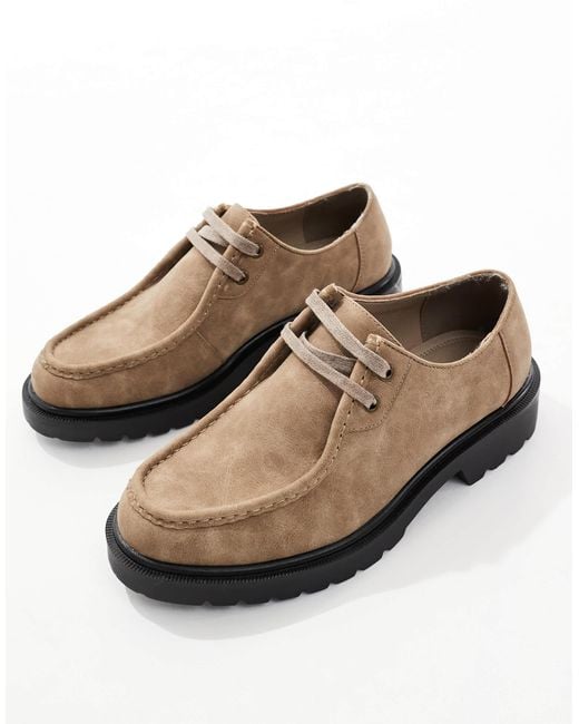 ASOS Blue Lace-up Apron Shoes for men