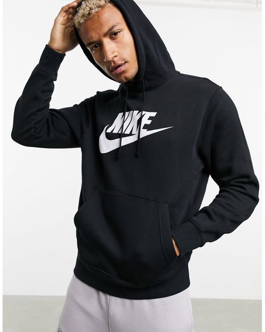Nike Club Fleece Hbr Hoodie in Black for Men - Lyst