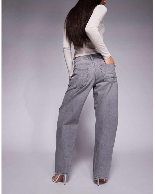 ASOS Purple Slim Barrel Jeans