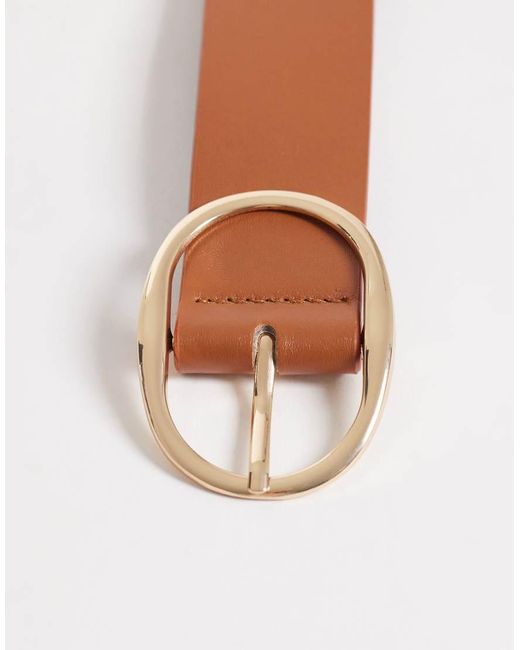 New Look Brown Leather Look Belt