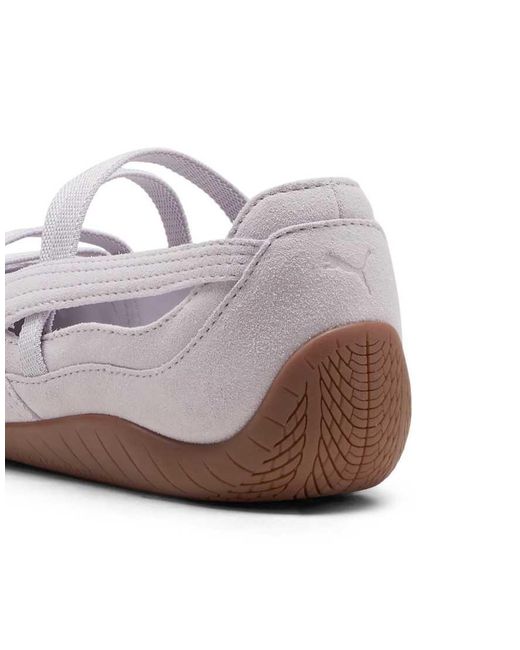 PUMA White Speedcat Suede Ballet Shoes