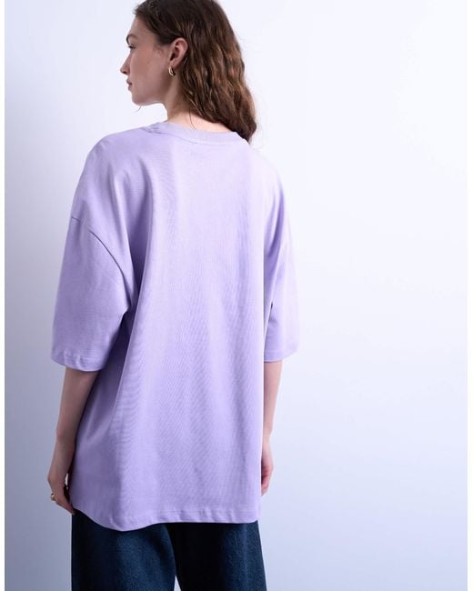 TOPSHOP Blue Graphic San Francisco Oversized Tee
