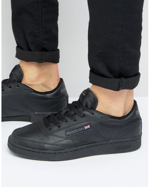 Reebok Leather Club C 85 Trainers in Black for Men - Lyst