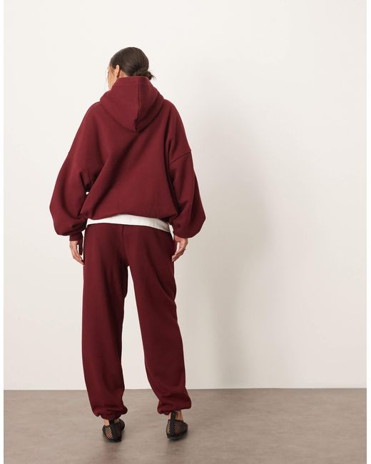 ARRANGE Red Oversized Premium Heavy Weight Cuffed jogger