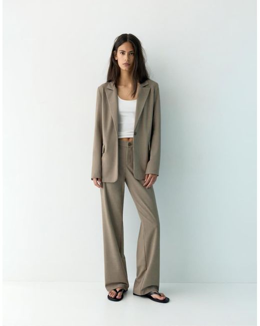 Pull&Bear Natural Basic Blazer