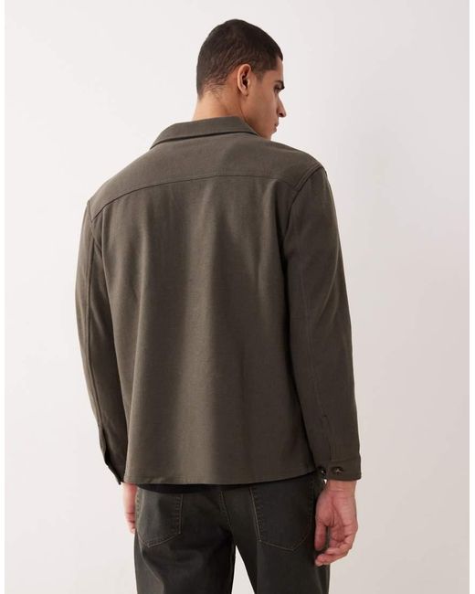 Mango Gray Classic Over Shirt for men